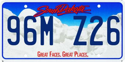 SD license plate 96MZ26