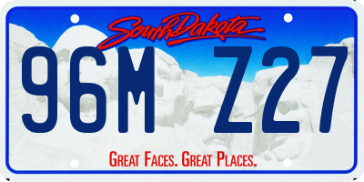 SD license plate 96MZ27