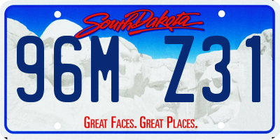 SD license plate 96MZ31