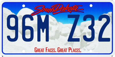 SD license plate 96MZ32