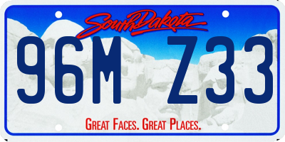 SD license plate 96MZ33
