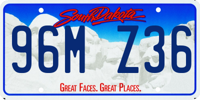SD license plate 96MZ36