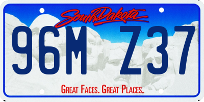 SD license plate 96MZ37