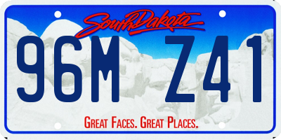 SD license plate 96MZ41