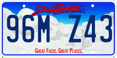 SD license plate 96MZ43