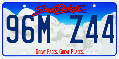 SD license plate 96MZ44