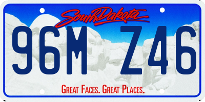 SD license plate 96MZ46
