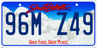 SD license plate 96MZ49