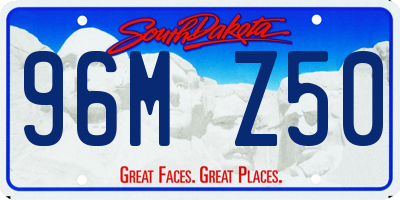 SD license plate 96MZ50
