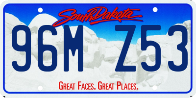 SD license plate 96MZ53
