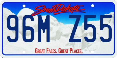 SD license plate 96MZ55