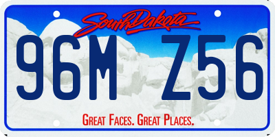 SD license plate 96MZ56