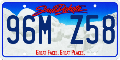 SD license plate 96MZ58