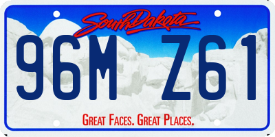SD license plate 96MZ61