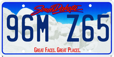 SD license plate 96MZ65