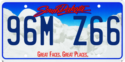 SD license plate 96MZ66