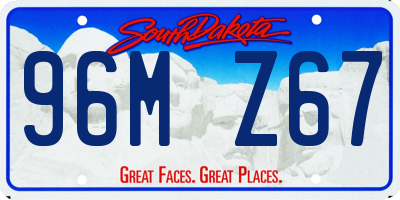SD license plate 96MZ67