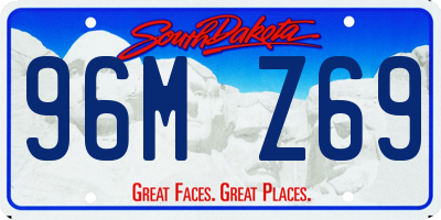 SD license plate 96MZ69