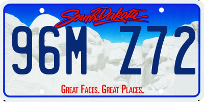 SD license plate 96MZ72