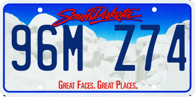 SD license plate 96MZ74