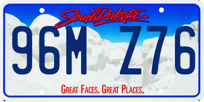 SD license plate 96MZ76
