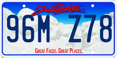 SD license plate 96MZ78