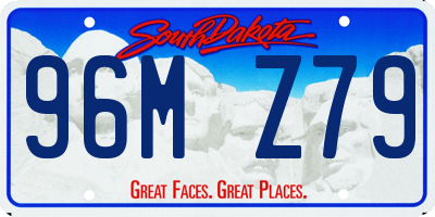 SD license plate 96MZ79