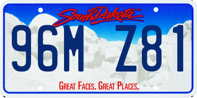 SD license plate 96MZ81