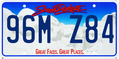 SD license plate 96MZ84