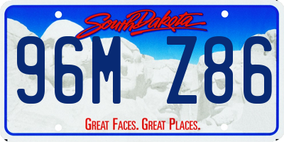 SD license plate 96MZ86