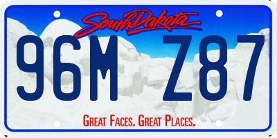 SD license plate 96MZ87