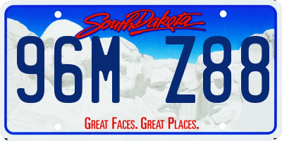 SD license plate 96MZ88