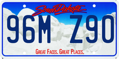SD license plate 96MZ90