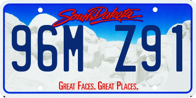 SD license plate 96MZ91