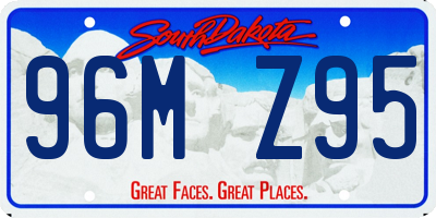 SD license plate 96MZ95