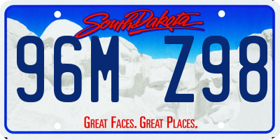 SD license plate 96MZ98