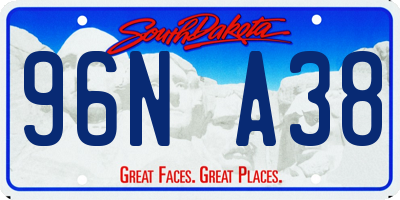 SD license plate 96NA38