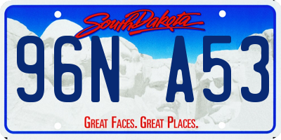 SD license plate 96NA53