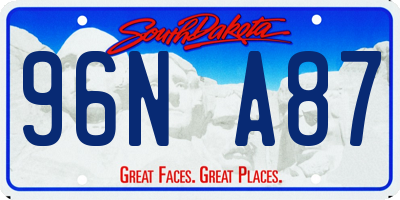 SD license plate 96NA87