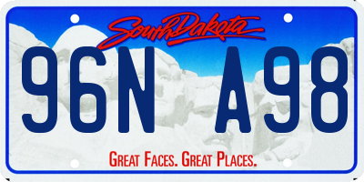 SD license plate 96NA98