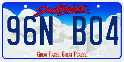 SD license plate 96NB04