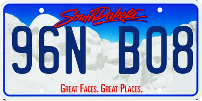 SD license plate 96NB08