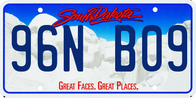 SD license plate 96NB09