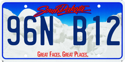 SD license plate 96NB12