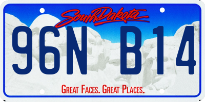 SD license plate 96NB14