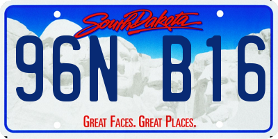 SD license plate 96NB16