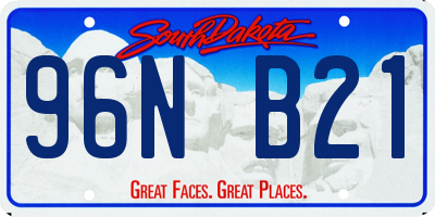 SD license plate 96NB21