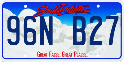 SD license plate 96NB27