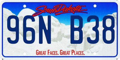 SD license plate 96NB38