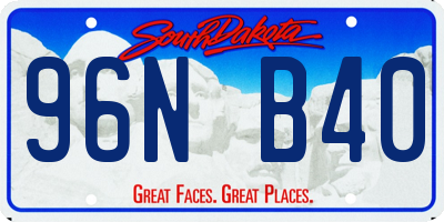SD license plate 96NB40